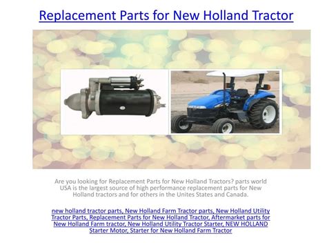 new holland replacement parts